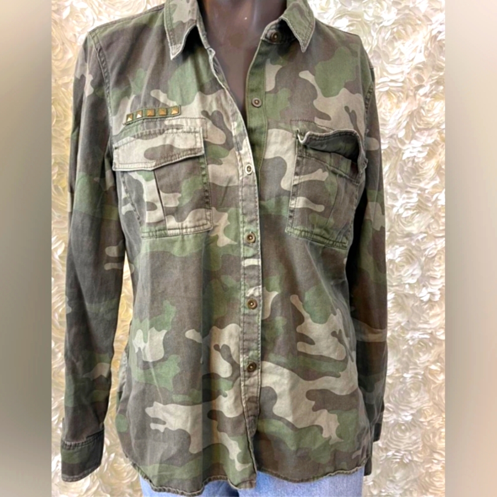 Mudd Camouflage Button Down Shirt